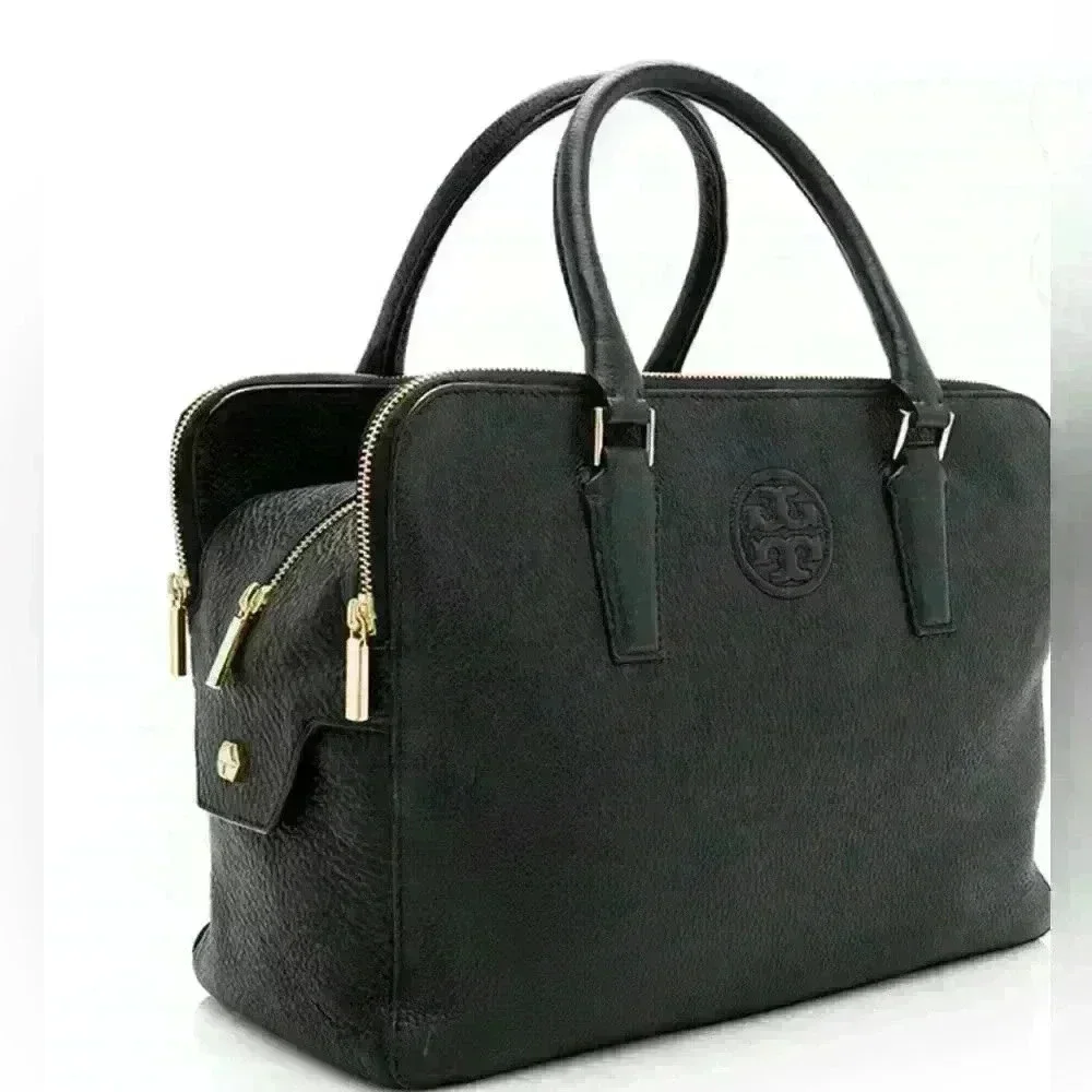 Tory Burch Leather Marion Triple Zip Satchel